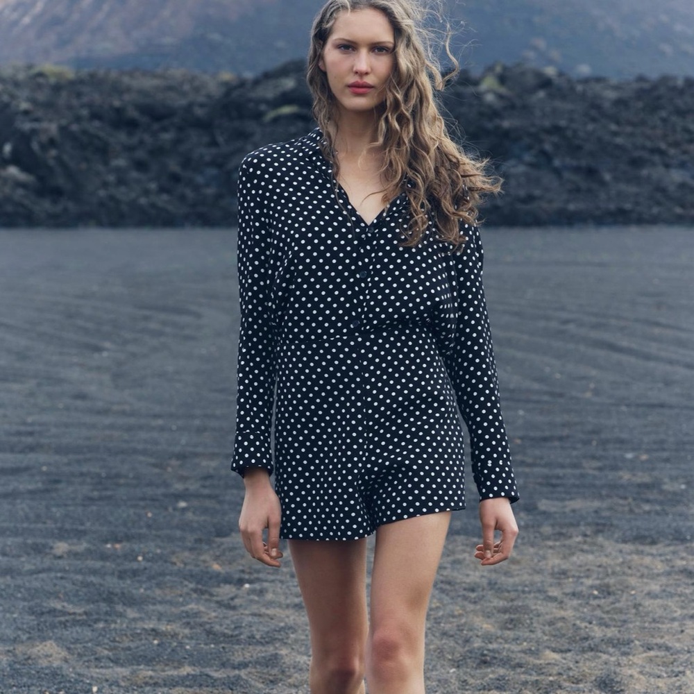 Zara polka dot shirt brand new with tags. Never worn